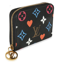 Black Multicolor Monogram Canvas Game On Zippy Coin Purse