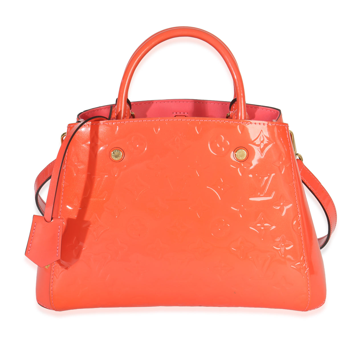 Louis Vuitton Poppy Monogram Vernis Montaigne BB Handbag fv