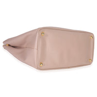 Prada Pink Saffiano Galleria Lux Medium Double Zip Tote Handbag clasp