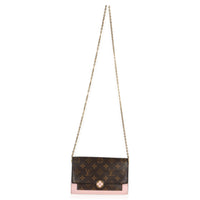 Louis Vuitton Rose Ballerine Monogram Canvas Flore Chain Wallet Handbag av