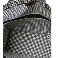 Christian Dior Black White Houndstooth Canvas Large Book Tote Handbag av