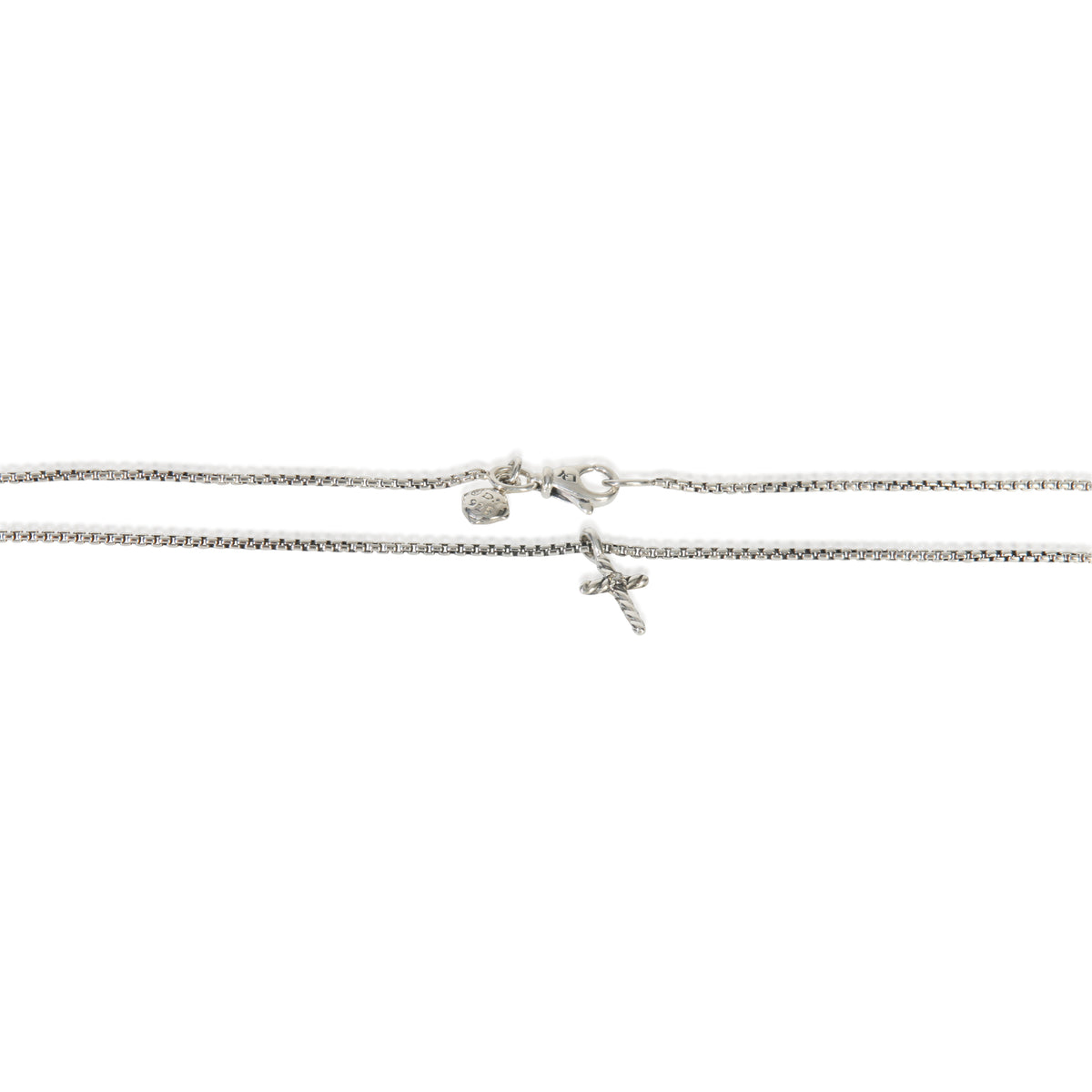 Sterling Silver Diamond Cable Classics Cross Pendant