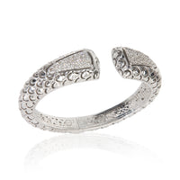 Sterling Silver Diamond Naga Cuff Bracelet