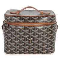Goyard Gold Black ine Canvas Muse Vanity Case Handbag fv