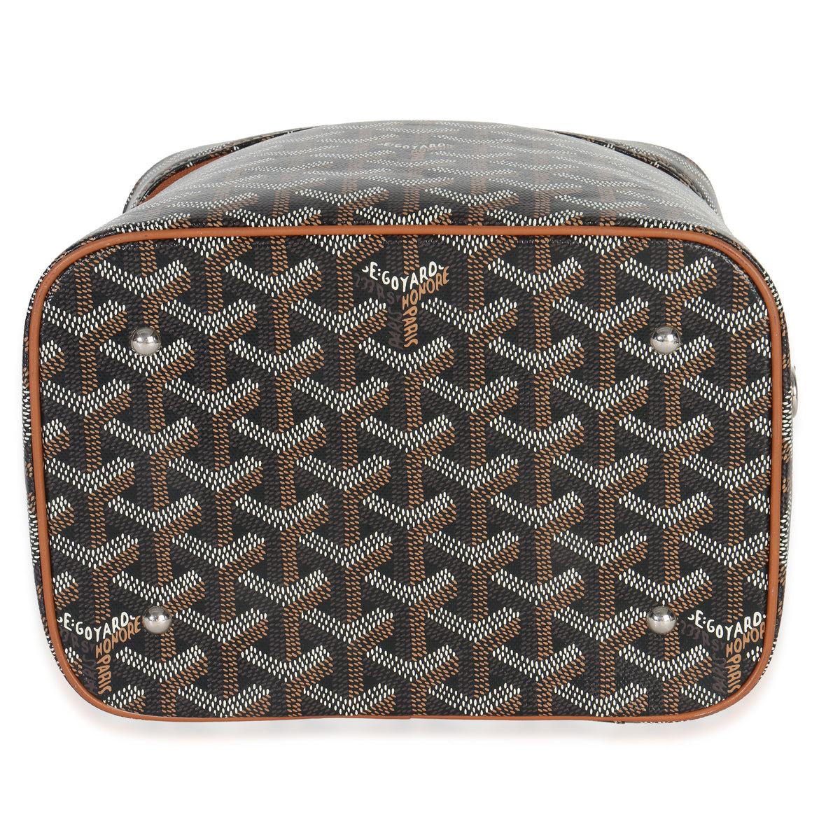 Goyard Gold Black ine Canvas Muse Vanity Case Handbag stamp