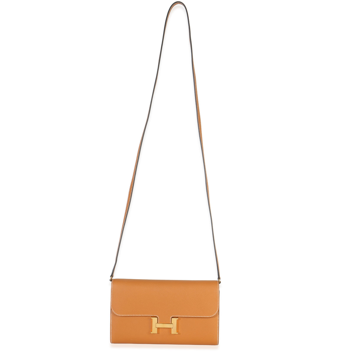 Hermès Toffee Epsom Constance Long Wallet To Go GHW Handbag av