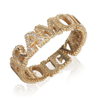Yellow Gold Diamond LAveugle Par Amour Ring