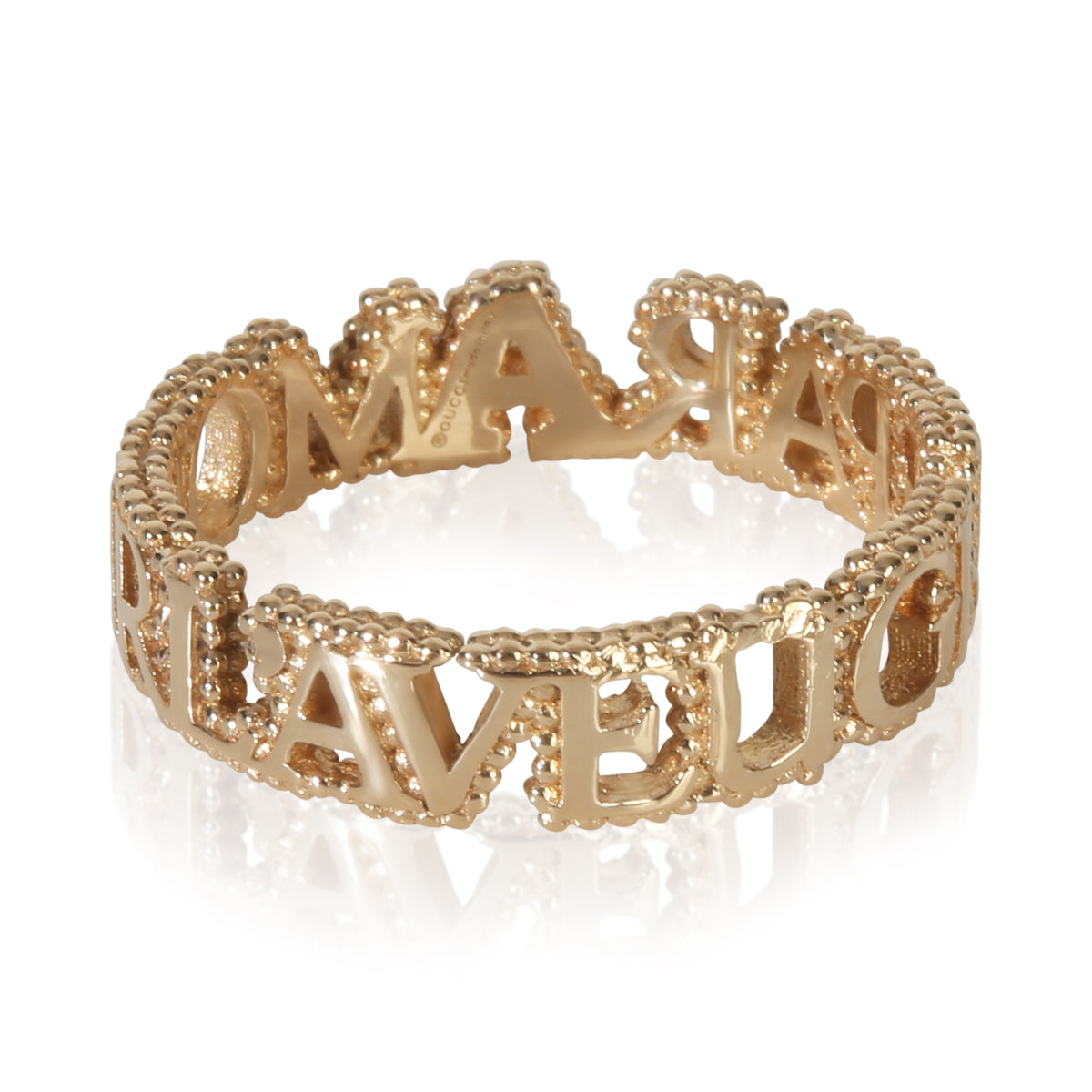 Yellow Gold Diamond LAveugle Par Amour Ring