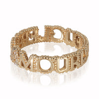 Yellow Gold Diamond LAveugle Par Amour Ring