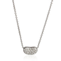 Tiffany & Co. Platinum Diamond Elsa Peretti Bean Pendant fv