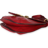 Gucci Red Cellarius Calfskin Feline GG Marmont Flap Shoulder Bag Handbag box