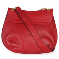 Gucci Red Cellarius Calfskin Feline GG Marmont Flap Shoulder Bag Handbag bv