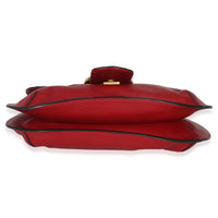 Gucci Red Cellarius Calfskin Feline GG Marmont Flap Shoulder Bag Handbag stamp
