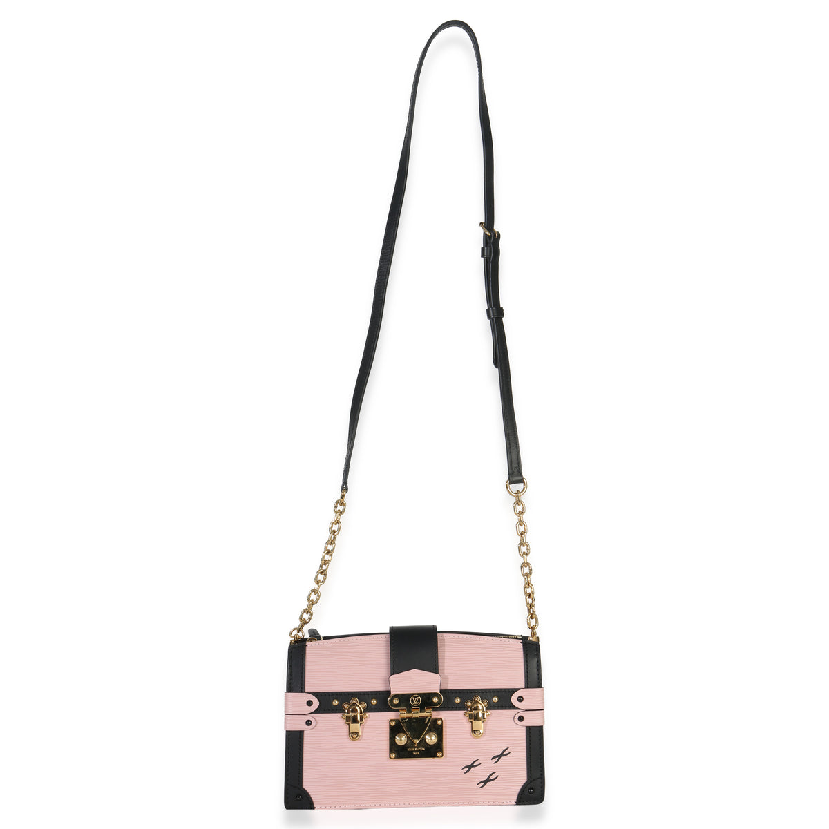 Louis Vuitton Rose Ballerine Epi Trunk Clutch Handbag Handbag av