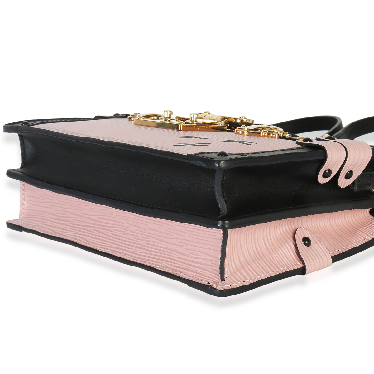Louis Vuitton Rose Ballerine Epi Trunk Clutch Handbag Handbag box