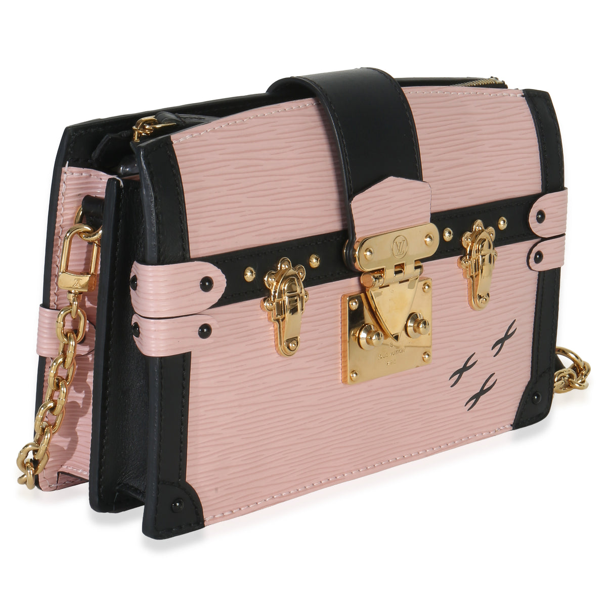 Louis Vuitton Rose Ballerine Epi Trunk Clutch Handbag Handbag sv
