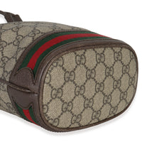 Gucci Beige GG Supreme Canvas Ophidia Mini Bucket Bag Handbag clasp