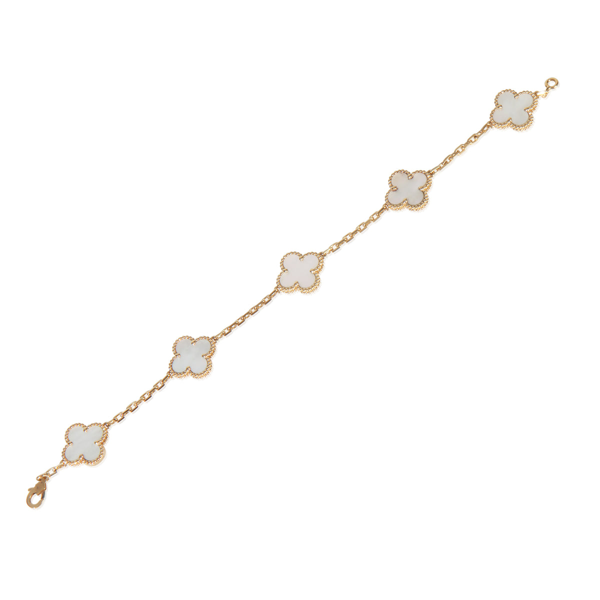 Yellow Gold Mother Of Pearl Vintage Alhambra Bracelet