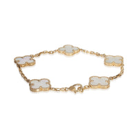 Yellow Gold Mother Of Pearl Vintage Alhambra Bracelet