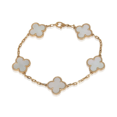 Yellow Gold Mother Of Pearl Vintage Alhambra Bracelet