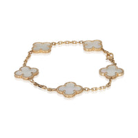 Yellow Gold Mother Of Pearl Vintage Alhambra Bracelet