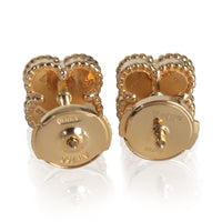 Yellow Gold Onyx Sweet Alhambra Earrings