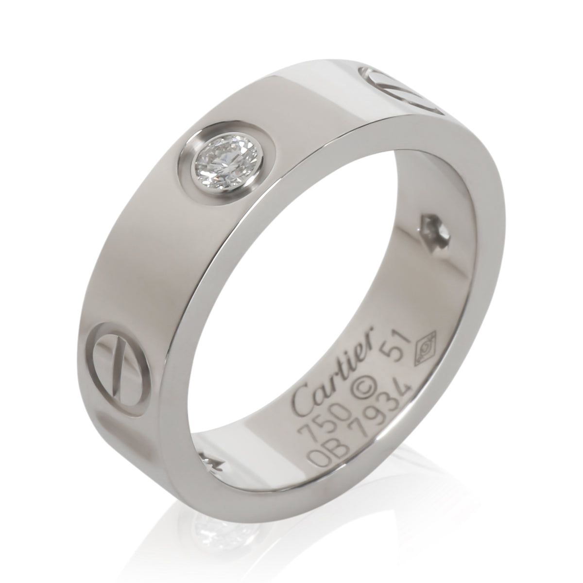 White Gold Diamond Love Ring