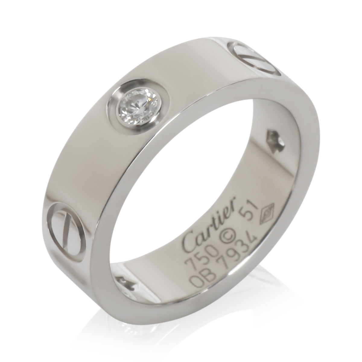 White Gold Diamond Love Ring