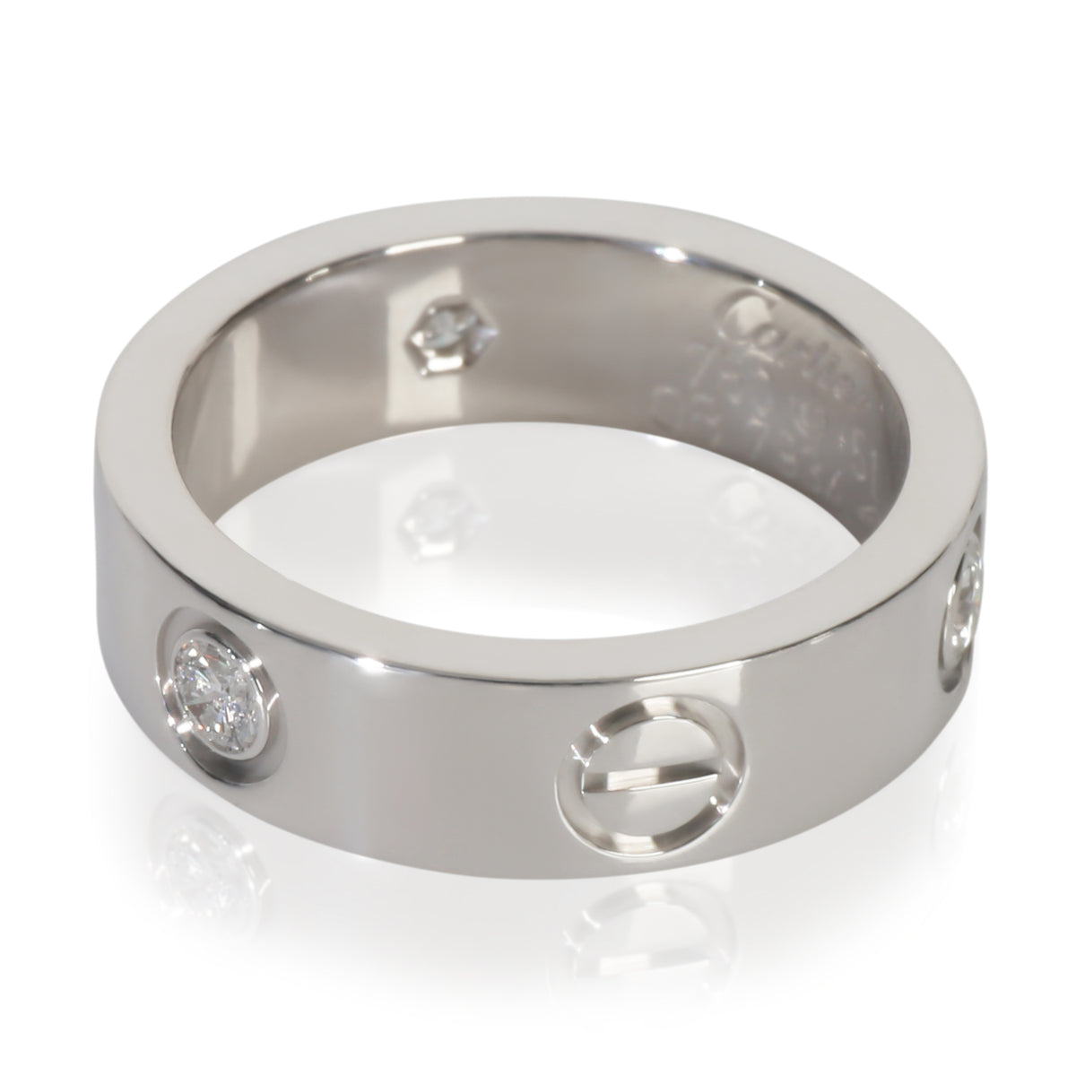 White Gold Diamond Love Ring