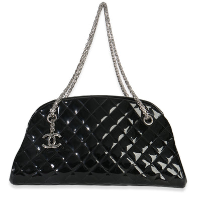 Black Quilted Patent Medium Just Mademoiselle