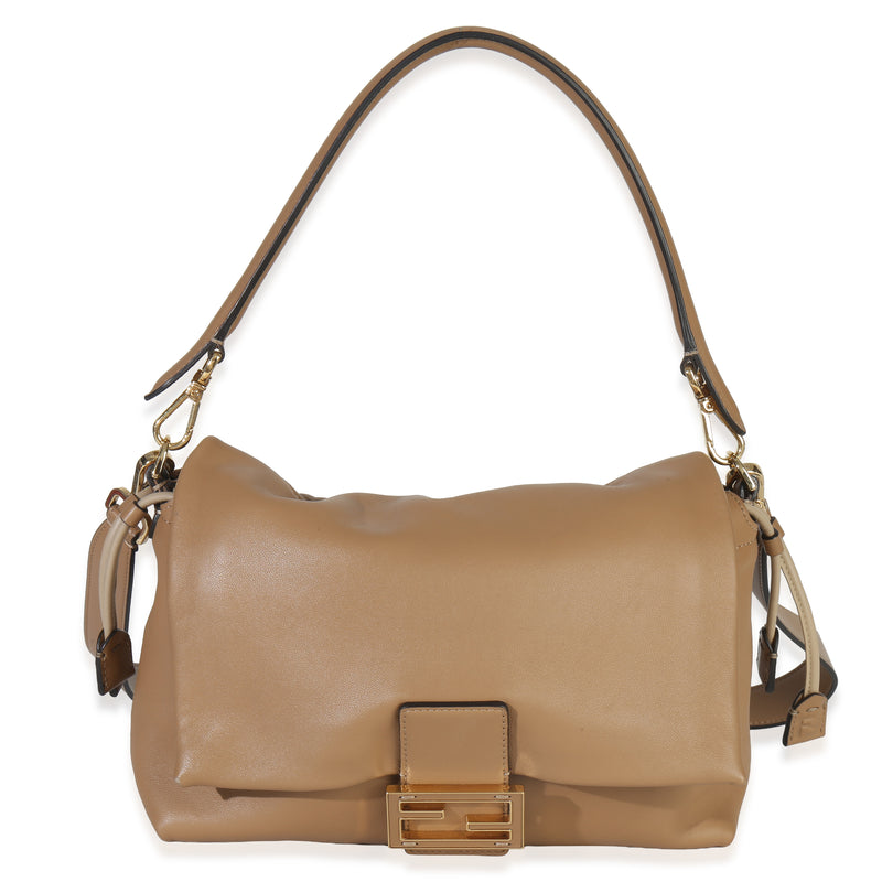 Cappuccino Nappa Medium Mamma Baguette Bag