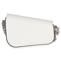 Gucci White Calfskin Mini Asymmetric Horsebit 1955 Shoulder Bag Handbag bv