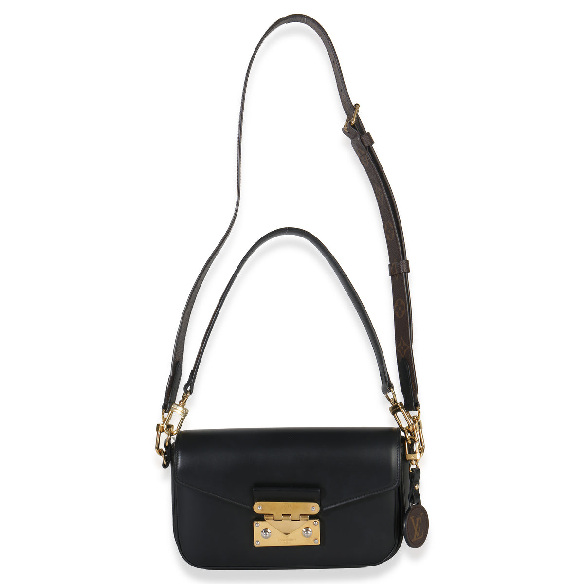 Louis Vuitton Black Calfskin Monogram Swing Bag Handbag av