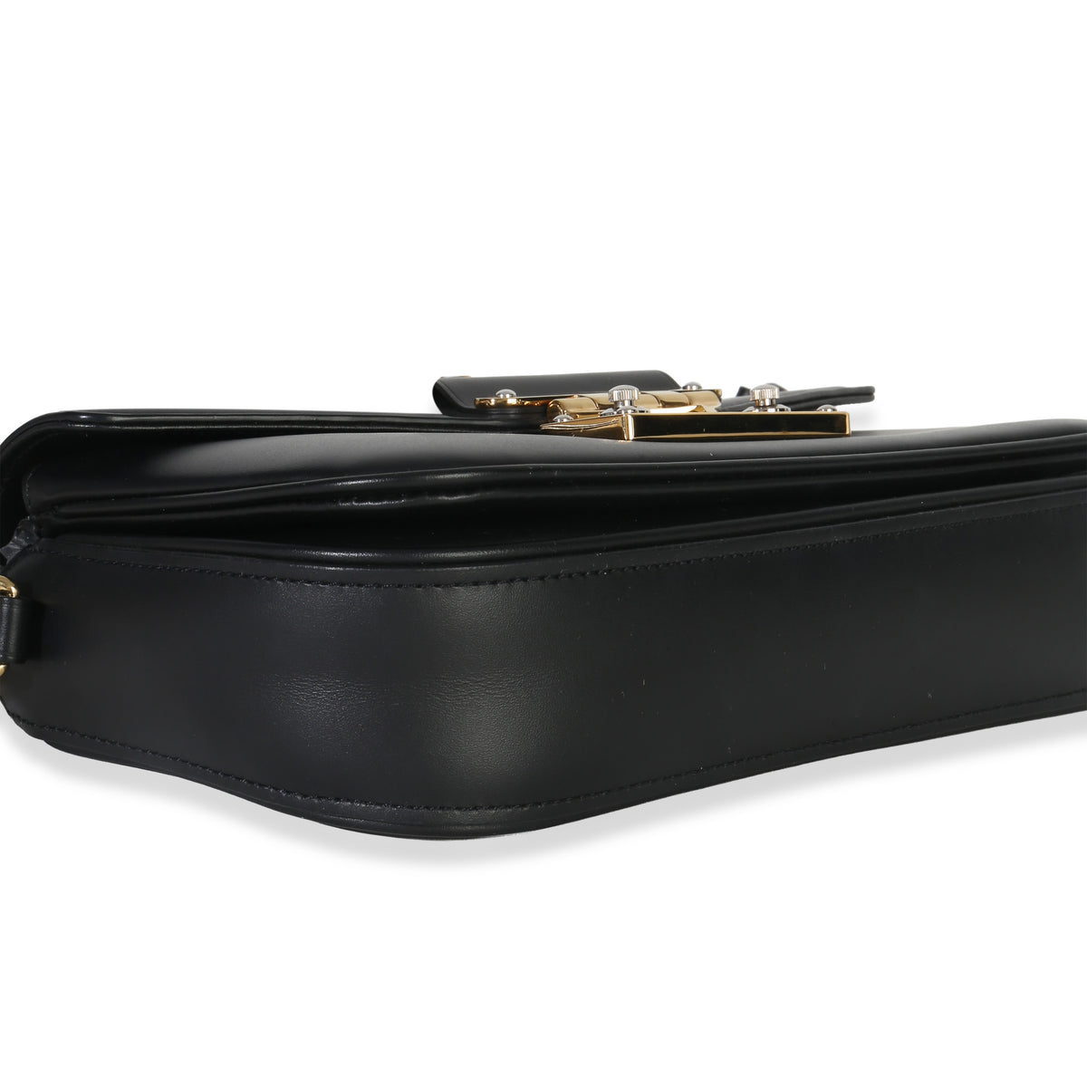 Louis Vuitton Black Calfskin Monogram Swing Bag Handbag clasp