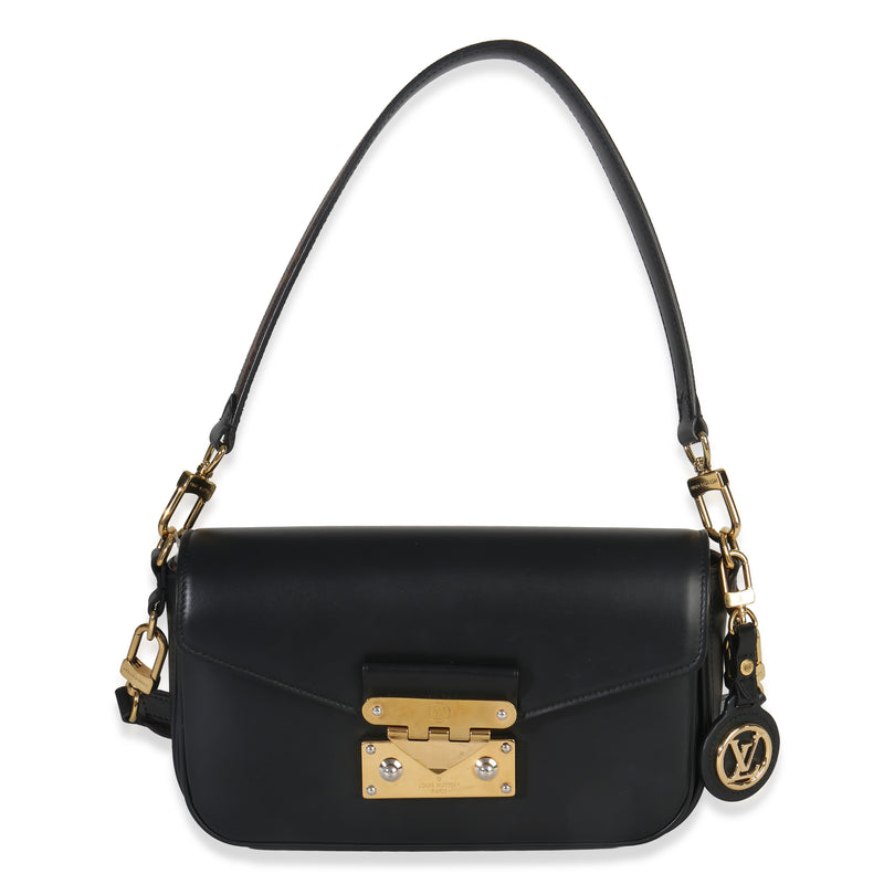 Louis Vuitton Black Calfskin Monogram Swing Bag Handbag fv