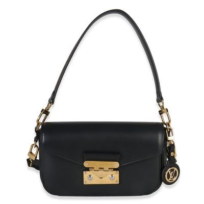 Louis Vuitton Black Calfskin Monogram Swing Bag Handbag fv