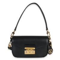 Louis Vuitton Black Calfskin Monogram Swing Bag Handbag fv