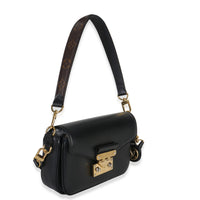 Louis Vuitton Black Calfskin Monogram Swing Bag Handbag sv