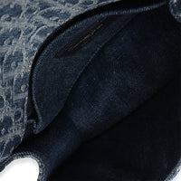 Christian Dior Blue Denim Oblique 30 Montaigne East West Chain Bag Handbag ad2