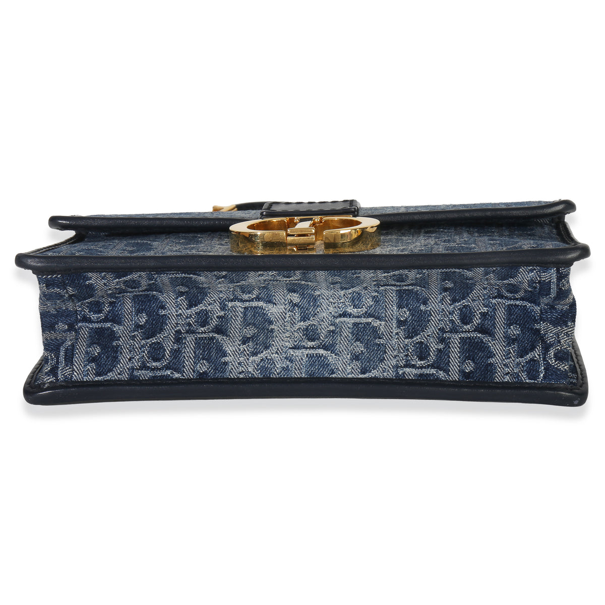 Christian Dior Blue Denim Oblique 30 Montaigne East West Chain Bag Handbag box