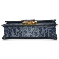 Christian Dior Blue Denim Oblique 30 Montaigne East West Chain Bag Handbag box