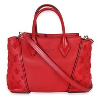Louis Vuitton Framboise Calfskin Monogram Tote W BB Handbag fv