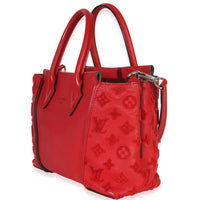 Louis Vuitton Framboise Calfskin Monogram Tote W BB Handbag pv