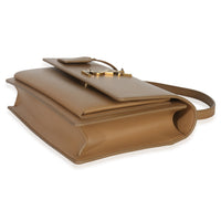 Saint Laurent Natural Tan Smooth Calfskin Medium Monogram Sunset Satchel Handbag box