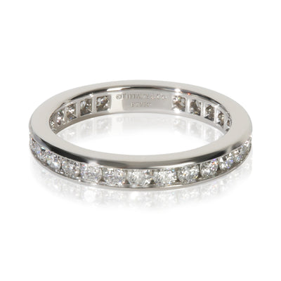 Tiffany & Co. Platinum Diamond Channel Set Eternity Band fv