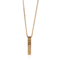 Rose Gold Sapphire Love Bar Pendant