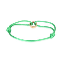 Rose Gold Diamond Love On Cord Bracelet