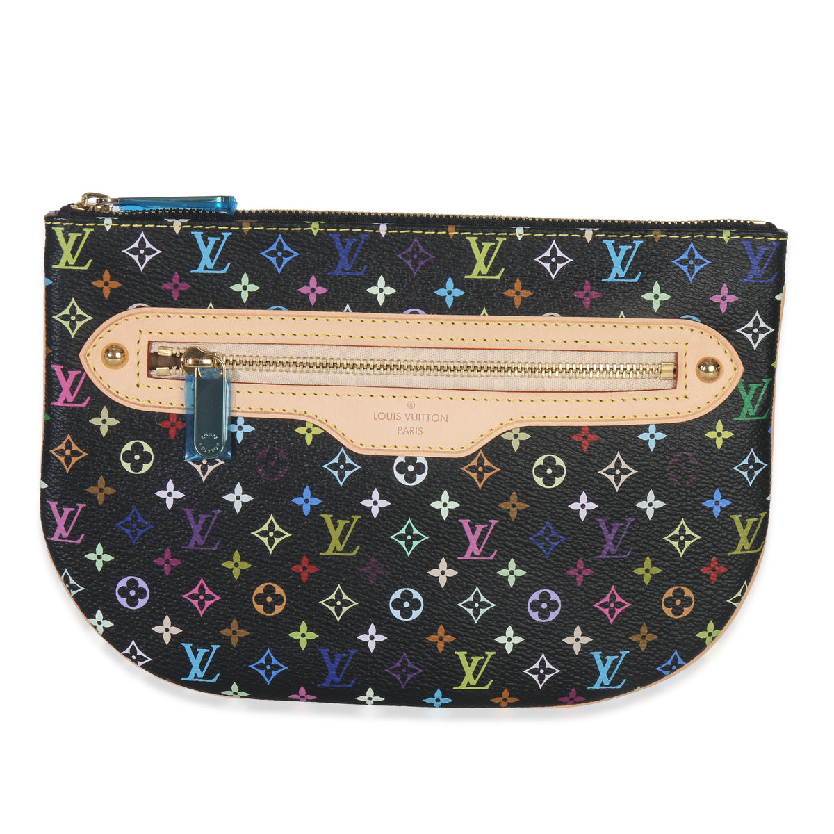 Black Multicolore Monogram Canvas Pochette Plate GM