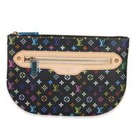 Black Multicolore Monogram Canvas Pochette Plate GM