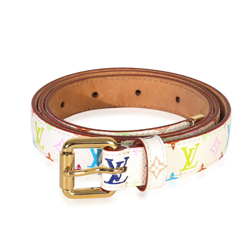 White Multicolore Monogram 30mm Belt 80/32